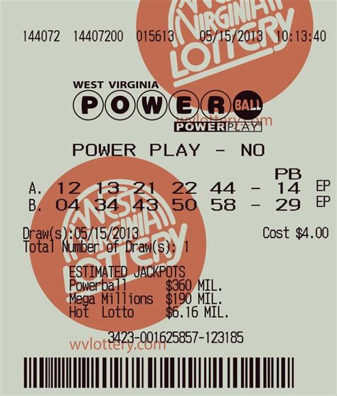 wv powerball numbers